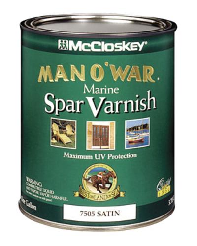 Valspar 7505-05 Man-O-War Marine Spar Varnish, 1 Quart, Satin
