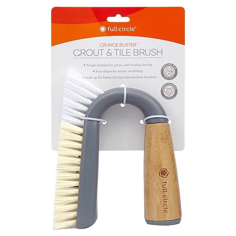 Full Circle Home FC11125GY Grunge Buster Grout and Tile Brush, Gray