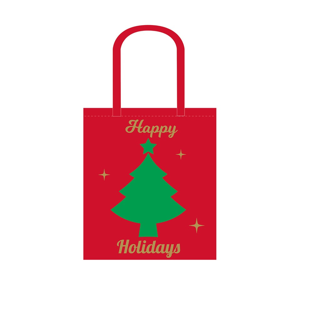 1 Bag At A Time 0190-17ACEXM Christmas Reusable Shopping Bag, Red