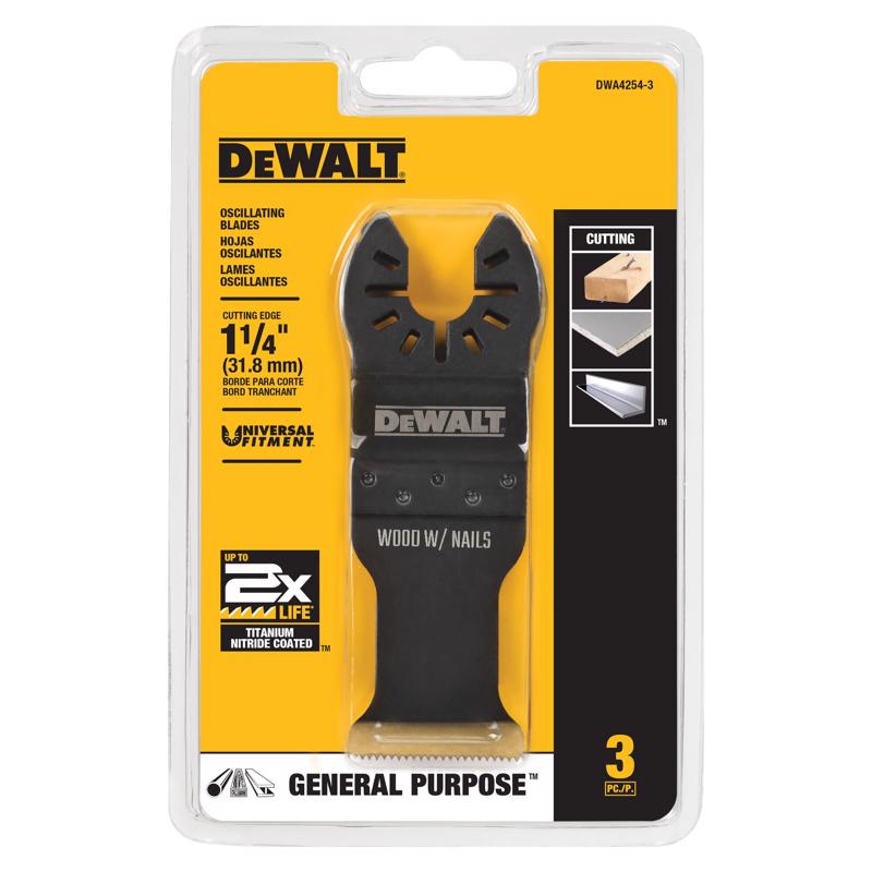 DeWalt DWA4254-3 Universal Fitment Oscillating Blade Set, High Speed Steel