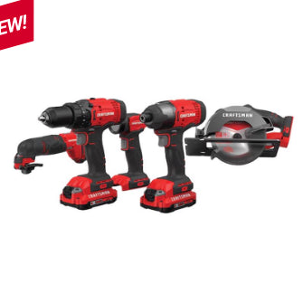 Craftsman CMCK501D2 Combo Kit, 20 V, 5 Tool