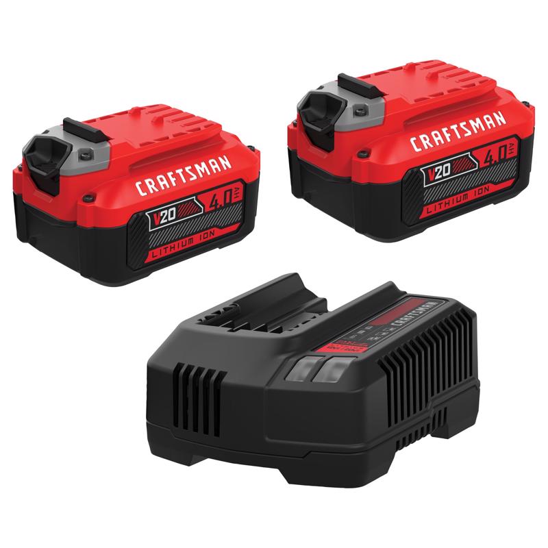 Craftsman CMCB204-2CK V20 Battery and Charger Starter Kit, 4h