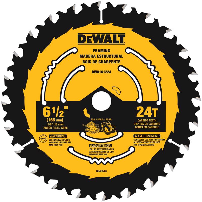 DeWalt DWA161224B10 Circular Saw Blade, Tungsten Carbide