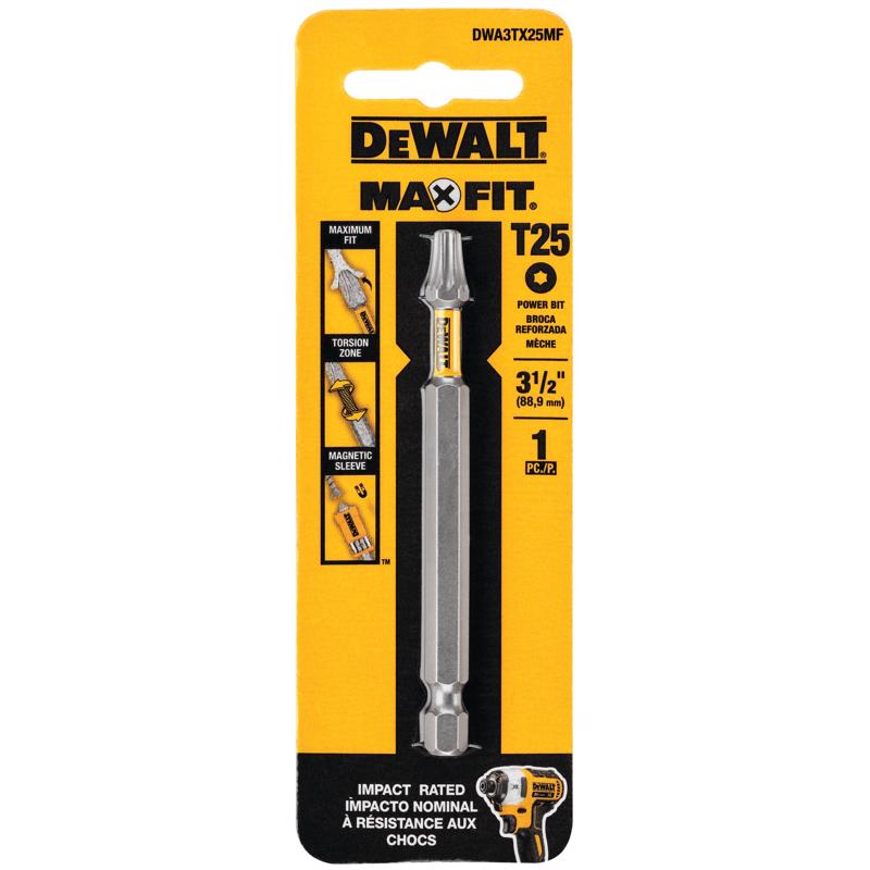 DeWalt DWA3TX25MF Max Fit Torx Screwdriver Bit, #25 x 3.5 Inch
