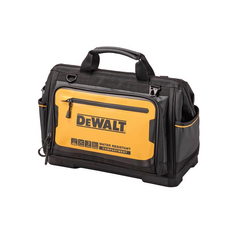 DeWalt DWST560103 Open Mouth All-Purpose Tool Bag, Black/Yellow, 19 Pockets