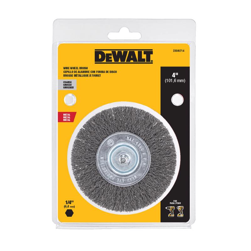 DeWalt DW49714 Crimped Wire Wheel Brush, 4 Inch, Metal