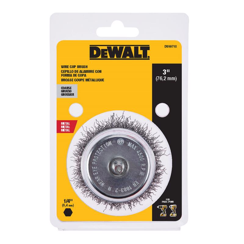 DeWalt DW49718 Wire Cup Brush, Metal, 3 Inch