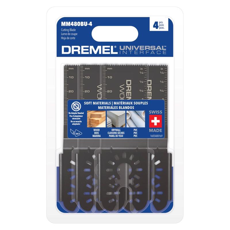 Dremel MM480BU-4 Flush Cut Oscillating Blade Set, 2 Inch