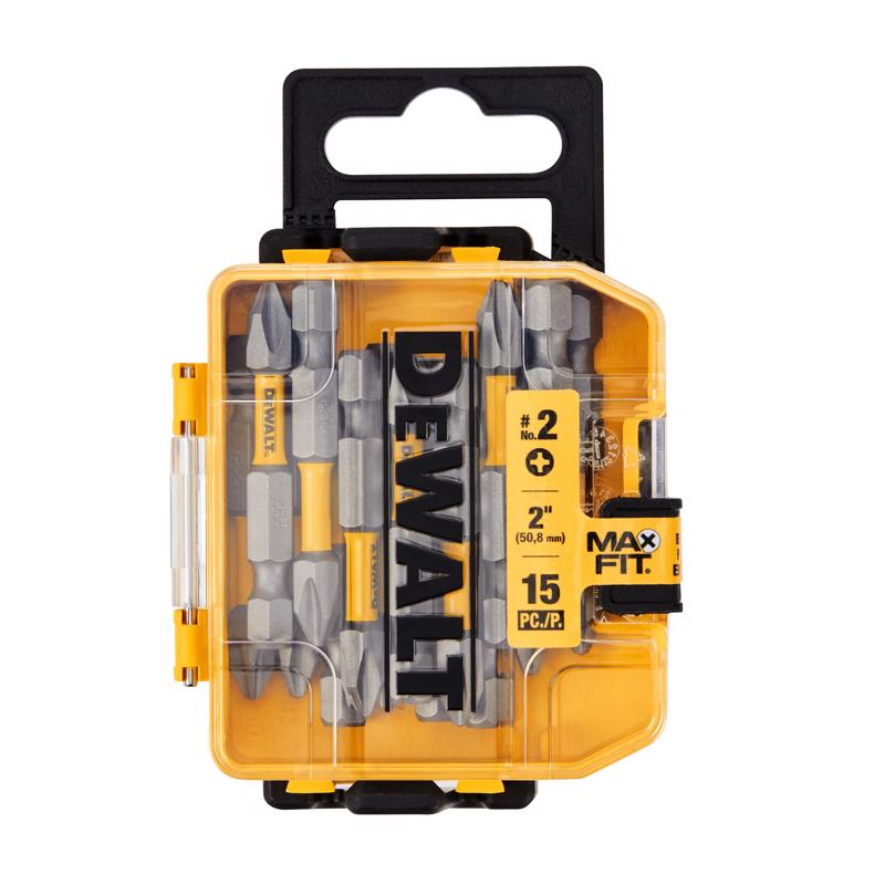 DeWalt DWA2PH2MF15 Max Fit Phillips Screwdriver Bit Set, #2 x 2 Inch