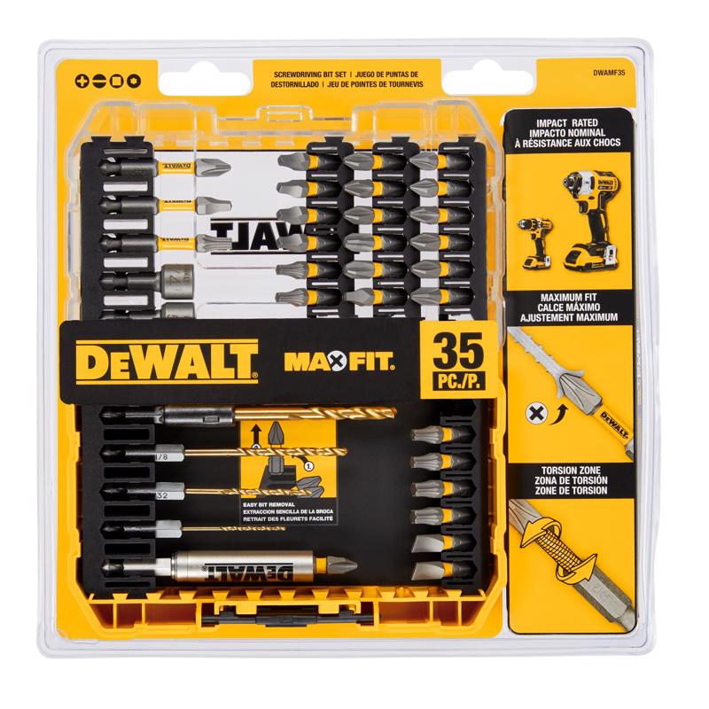 DeWalt DWAMF35 Max Fit Screwdriving Bit Set, S2 Tool Steel