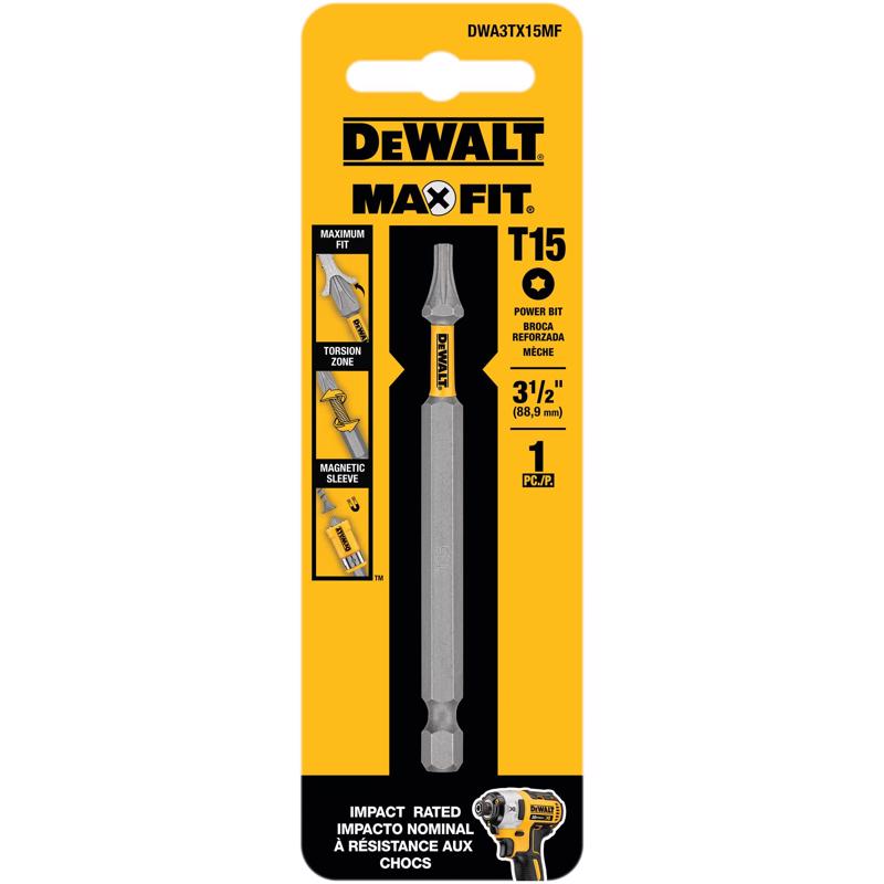 DeWalt DWA3TX15MF Max Fit Screwdriver Bit, 3-1/2 Inch