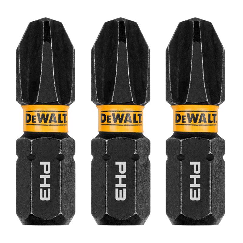 DeWalt DWAF1PH3IR3 FlexTorq Phillips Impact Driver Bit Set, #2 x 1 Inch