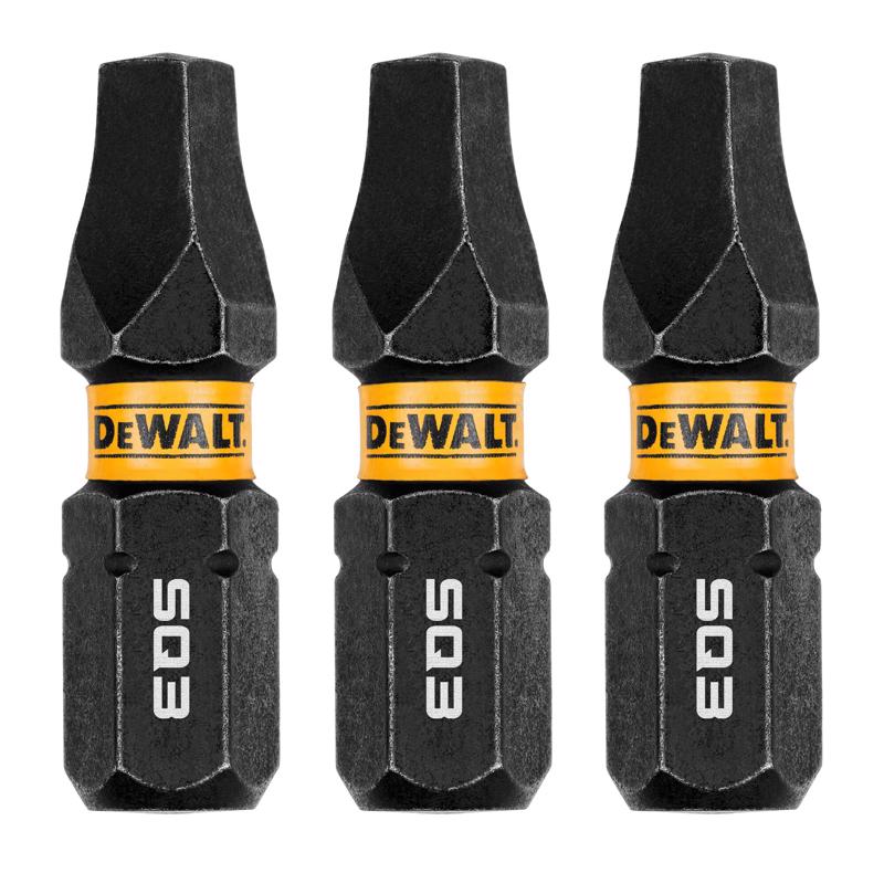 DeWalt DWAF1SQ3IR3 FlexTorq Square Impact Driver Bit Set, #3 x 1 Inch