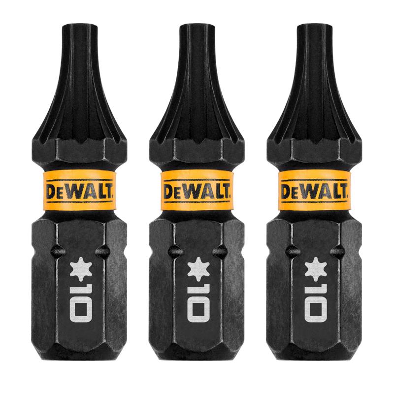 DeWalt DWAF1TX10IR3 FlexTorq Torx Impact Driver Bit Set, T10 x 1 Inch