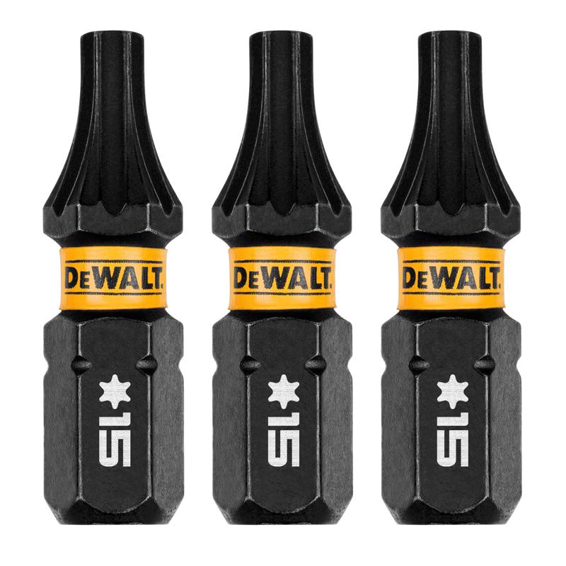 DeWalt DWAF1TX15IR3 FlexTorq Torx Impact Driver Bit Set, T15 x 1 Inch