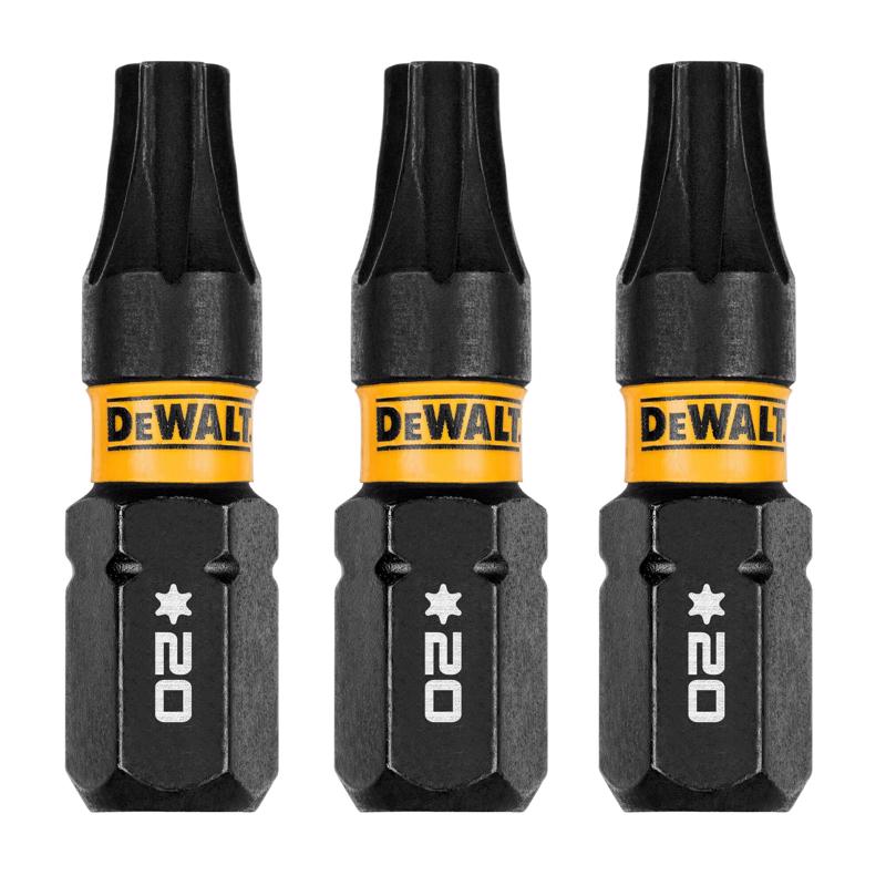 DeWalt DWAF1TX20IR3 FlexTorq Torx Impact Driver Bit Set, T20 x 1 Inch