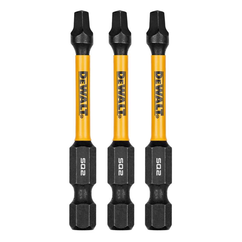 DeWalt DWAF2SQ2IR3 FlexTorq Square Impact Driver Bit Set, Steel