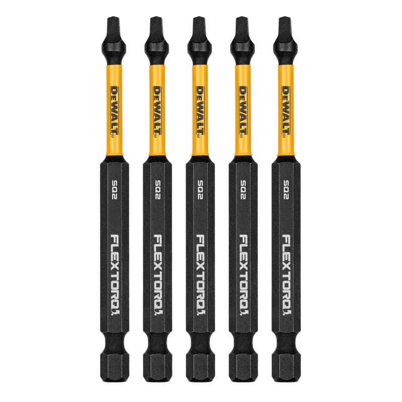 DeWalt DWAF3SQ2IR5 FlexTorq Square Screwdriver Bits, #2 x 3.5 Inch