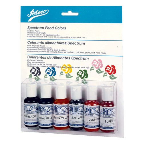 Ateco 1106 Food Coloring Set, 6-Color