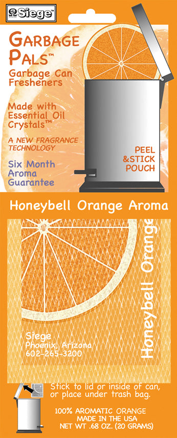 Siege 3703 "Garbage Pals" Garbage Can Fresheners, Honeybell Orange Aroma