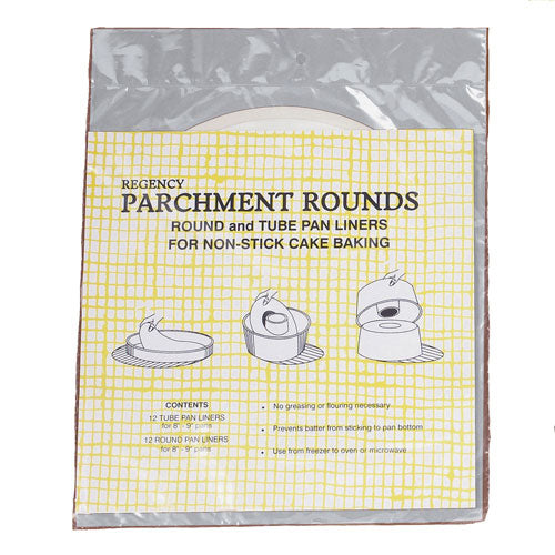 Regency RW1100 Parchment Rounds & Tube Pan Liners, 24-Pack