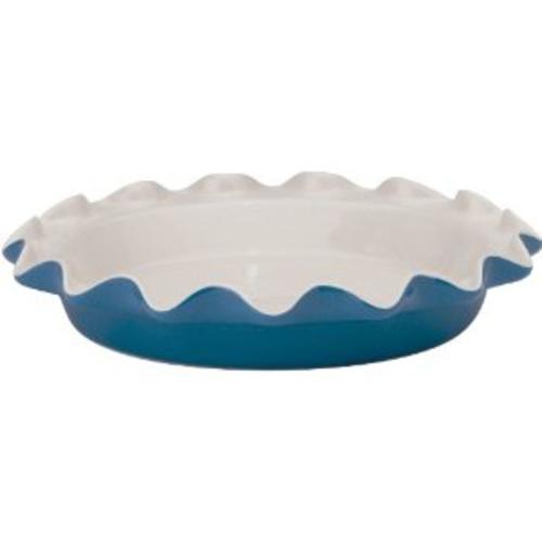 HIC RL3BB Ceramic Rose's Perfect Pie Plate, Bayberry, 9"