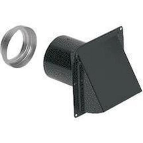 Broan 8885BL Wall Cap, Steel, Black, 3" And 4" Round Duct