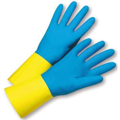 West Chester 00134/L Neoprene Latex Flock Lined Chemical Glove, Large