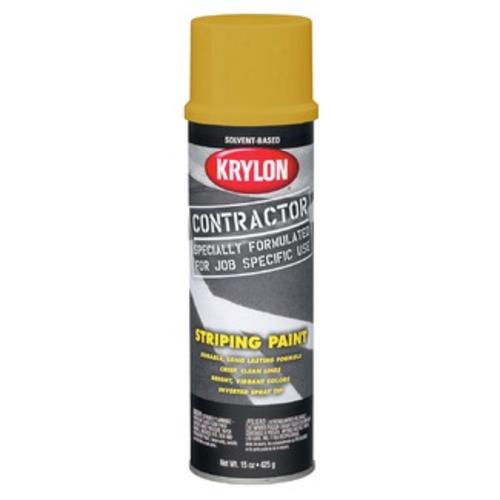 Krylon 5911 Contractor Striping Spray Paint, 15 Oz, Highway Yellow