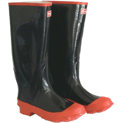 Boss 2KP5221-11 Rubber Knee Boot, Size 11, Black & Red