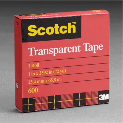 Scotch 600 3/4X72YD Cellophane Tape, Clear