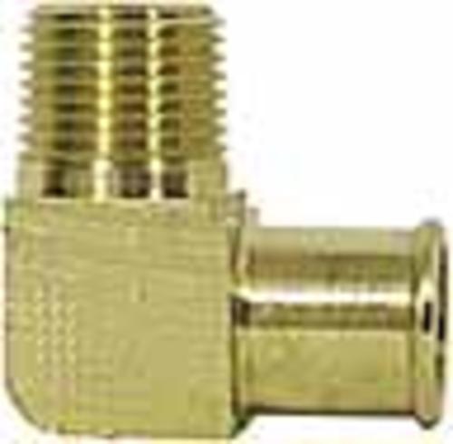 Imperial 92090 Heater Hose Male Elbow Fitting, 3/8" x 3/8", Brass