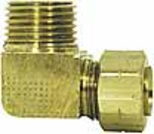 Imperial 91151 Compression Fitting Male Elbow With Captured Sleeve, Brass