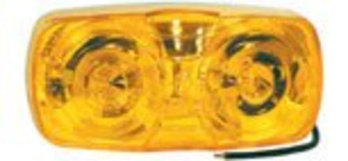 Peterson 80876 Rectangular 2-Bulb Clearance/Marker Lamp, 12 V, Amber