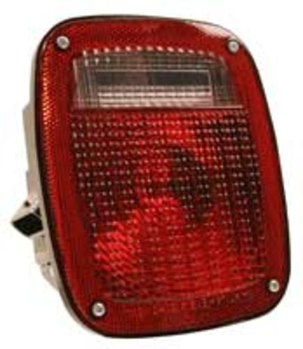 Truck-Lite 81150 Curbside Multi-Function Lamp with License, Red/Clear