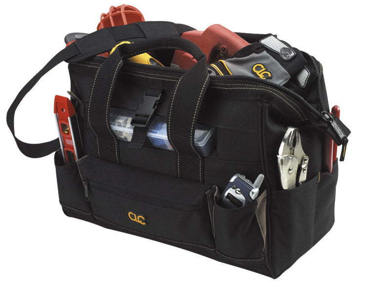 CLC 1534 Tool Bag With Top-Side Plastics Parts Tray, 23 Pockets