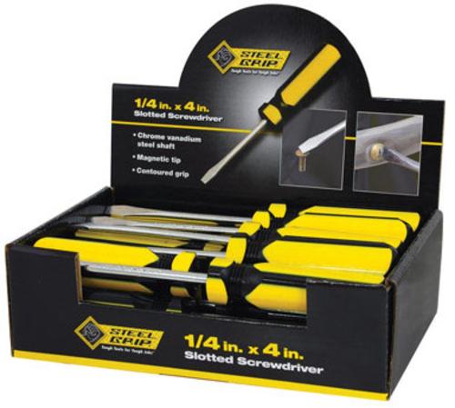 Steelgrip 2265353 Screwdriver Counter Top Display, 1/4" x 4", Slotted