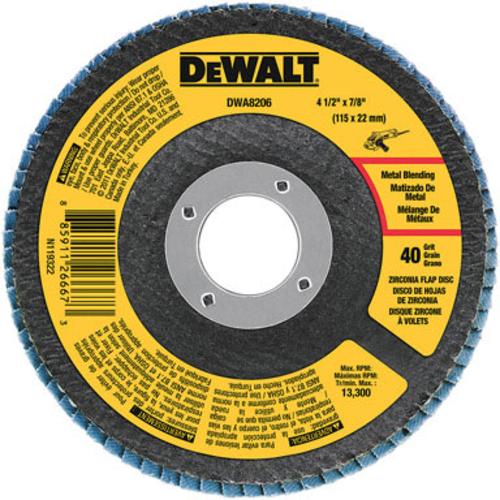 DeWalt DWA8206 Flap Disc, 40 Grit, Metal