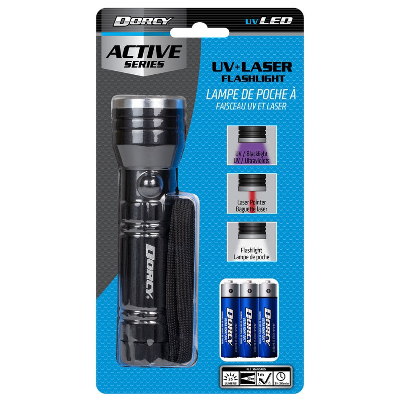 Dorcy 41-4026 Active Series LED Cell Flashlight, Black, 35 Lumens