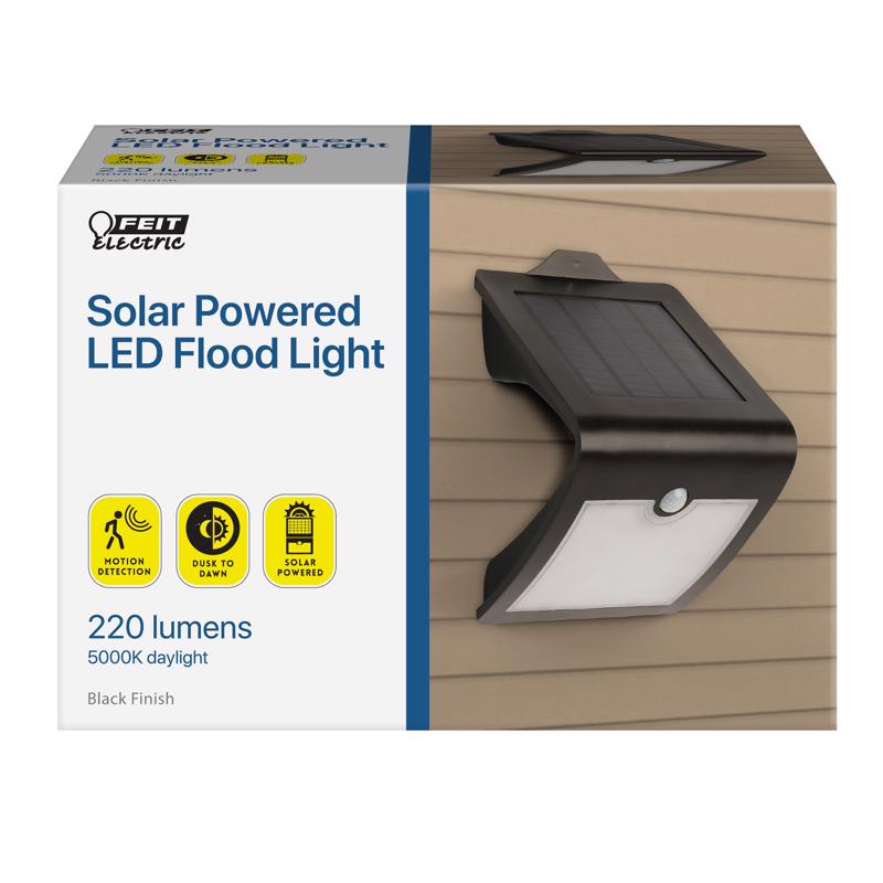 Feit Electric SV6/BLK/SOL Motion-Sensing Security Floodlight, Black, 220 Lumens