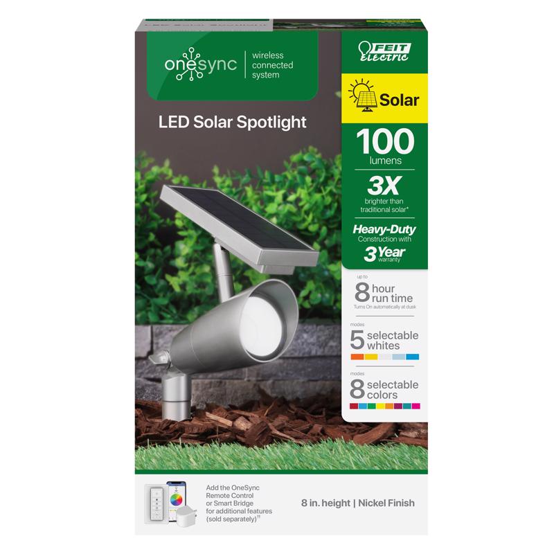 Feit Electric SPOT/SYNCSOLNK OneSync LED Solar Spotlight, 100 Watts