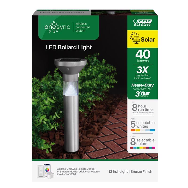 Feit Electric BOLLRDSYNCSOLNK OneSync LED Bollard Light, 40 Watts