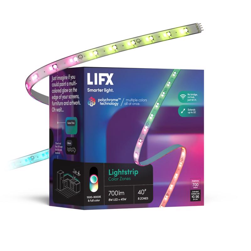 LIFX LZ3TV1MUS Plug-In LED Strip Light, 8 Watts, 700 Lumens