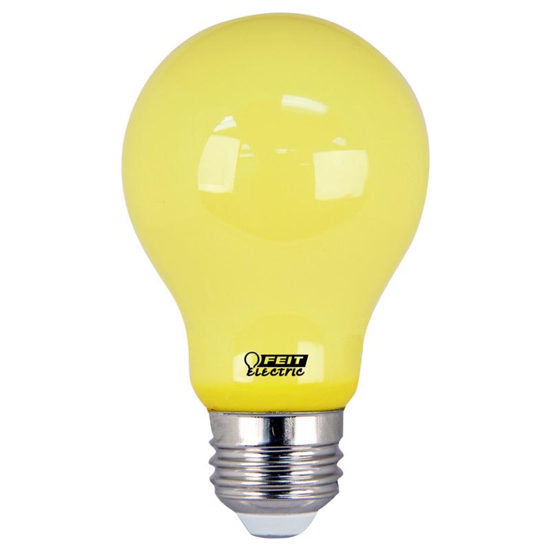 Feit Electric A19/BUG/LED/BX LED Specialty LED Bug Light, Yellow, 60 W