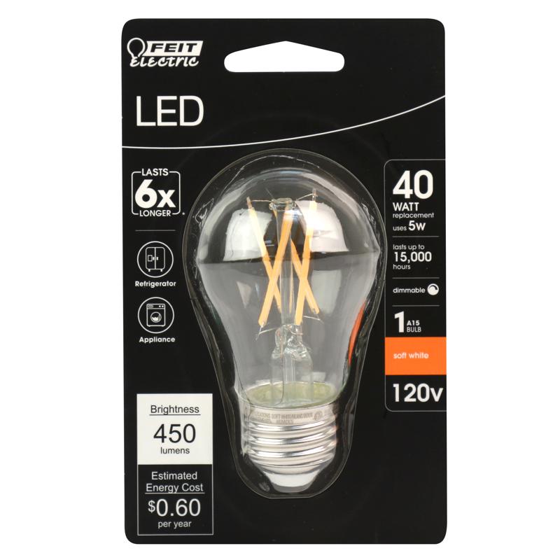 Feit Electric BPA1540927CAFIL Filament LED Bulb, 5 Watts, 120 Volt