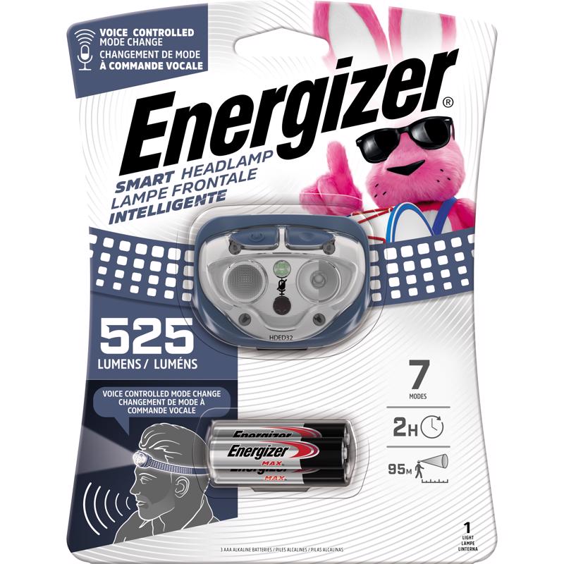 Energizer ENHDED32E Smart LED Head Lamp, 525 Lumens, Blue