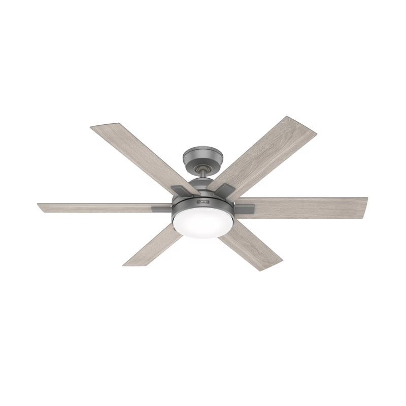 Hunter Fan 51878 Georgetown Ceiling Fan, Matte Silver