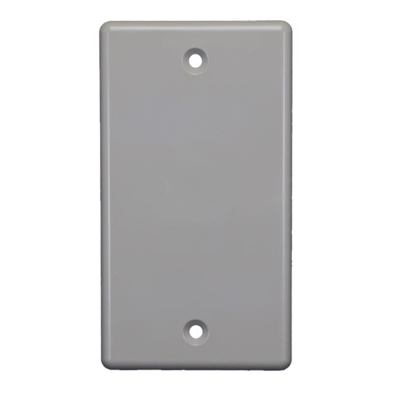 Cantex EZSL-BLANK EZ Box Rectangle Switch Cover, Gray, Thermoplastic