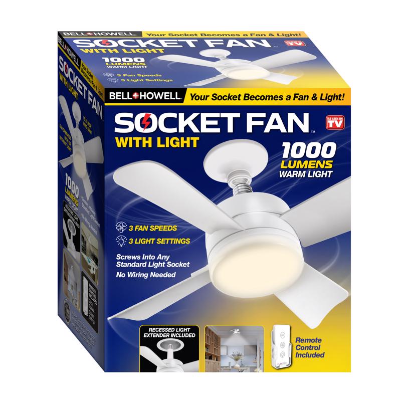 Bell + Howell 8563 LED Indoor Socket Fanlight, White