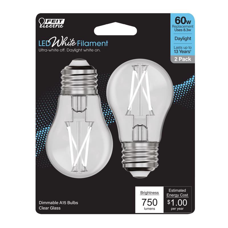 Feit Electric BPA1560950WFIL2 Filament LED Bulbs, 8 Watts, 120 Volt